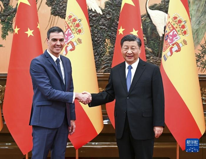 現金網：習近平會見西班牙首相桑切斯